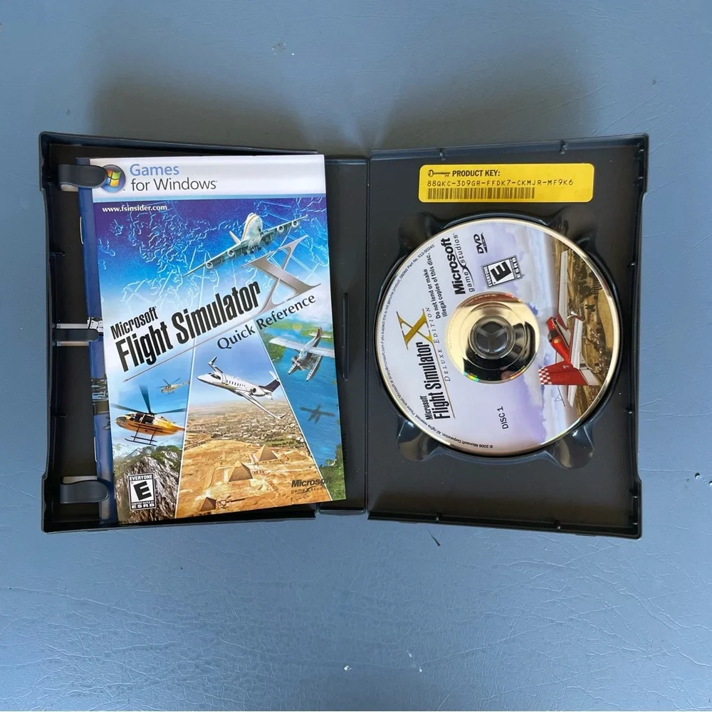 Microsoft Flight Simulator X Deluxe PC DVD Complete 2 Disc FSX